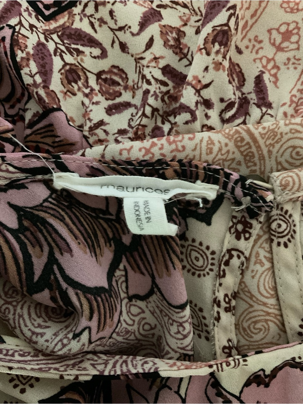 Maurice’s Patchwork Floral Ruffle Sleeve Blouse | XS | Boho Cottagecore - Picture 4 of 5